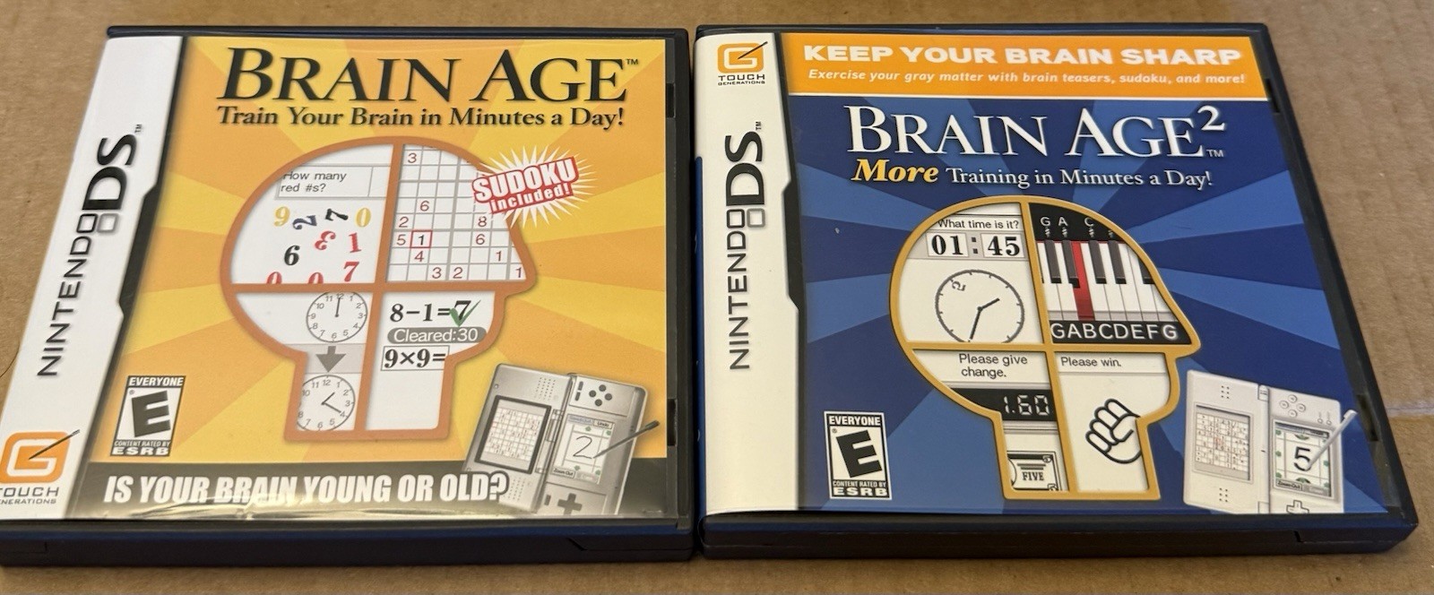 Brain Age: 1 & 2 Train Your Brain in Minutes a Day! (Nintendo DS 3DS) w/ Sudoku