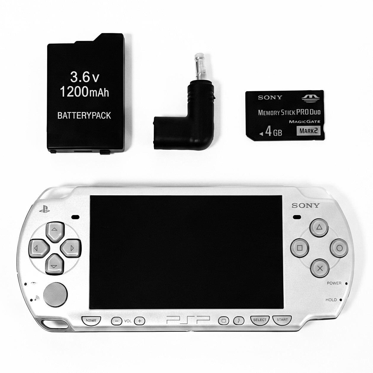 Sony PSP 2000 Ice Silver Console New Battery & 4GB Mem NTSC-J Japan Tested