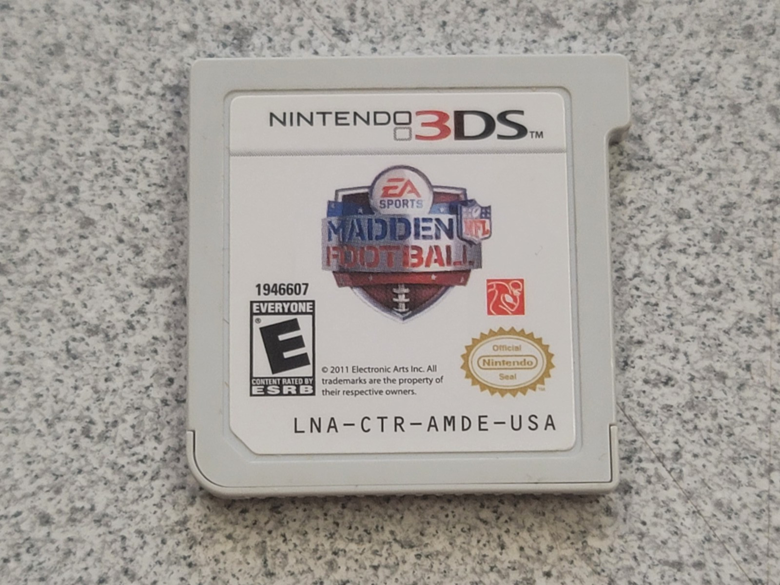 NINTENDO 3DS – MADDEN FOOTBALL – CART ONLY – TESTED/WORKING – FREE SHIP