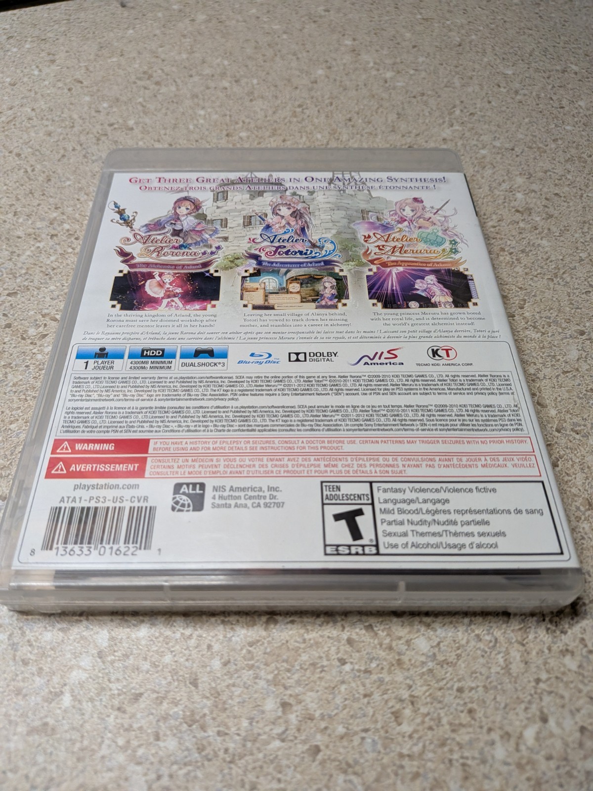Arland Atelier Trilogy (Sony PlayStation 3, 2015) PS3 Complete