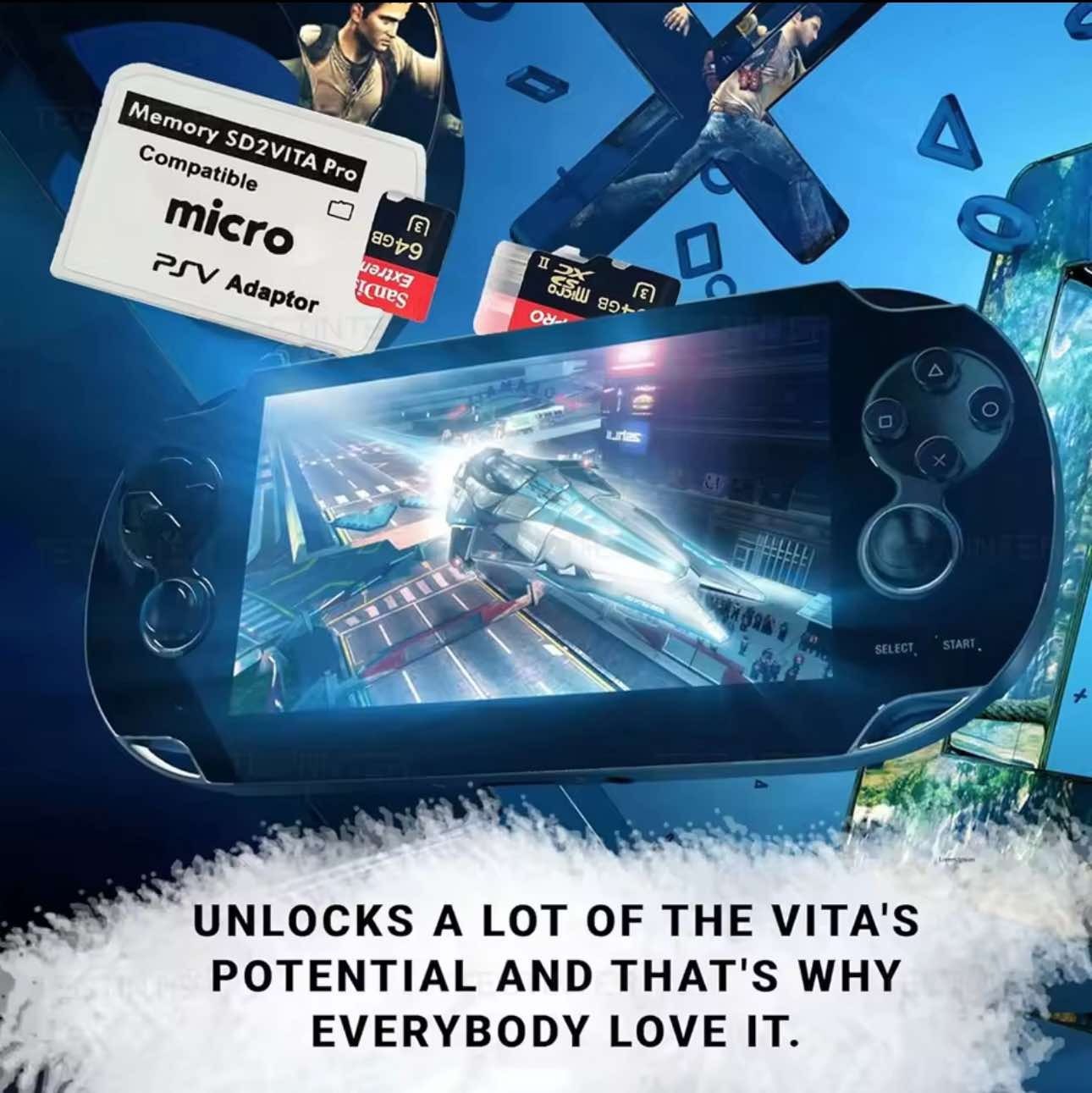V5.0 SD2VITA Micro SD Vita Memory Card Pro Adapter PS PSV 1000/2000 – Fast Ship