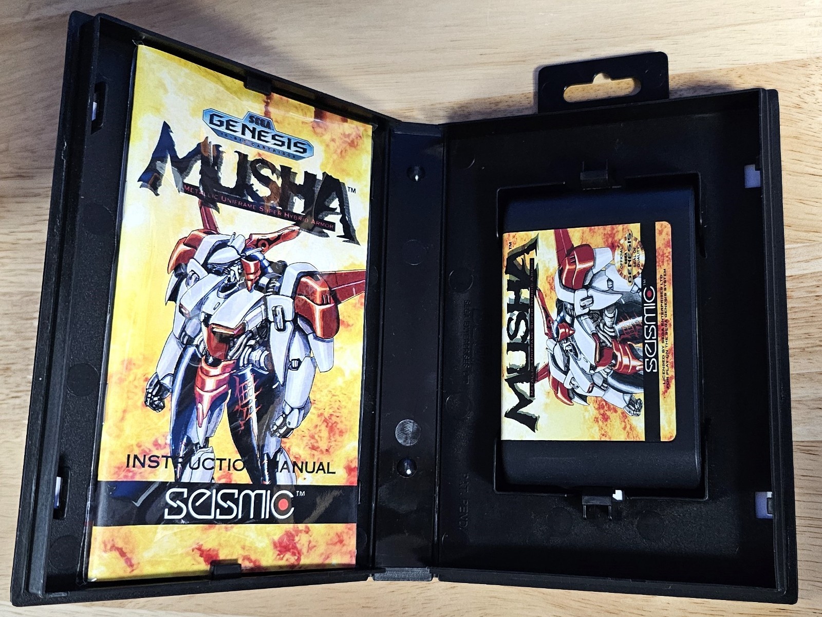 MUSHA – 16 Bit Game Cartridge, Manual, Case For Sega Mega Genesis MD