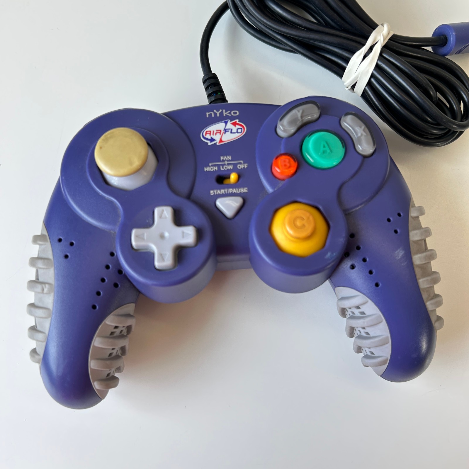 Nyko Air Flo Flow Fan Controller for Nintendo Gamecube Indigo Purple TESTED FAST