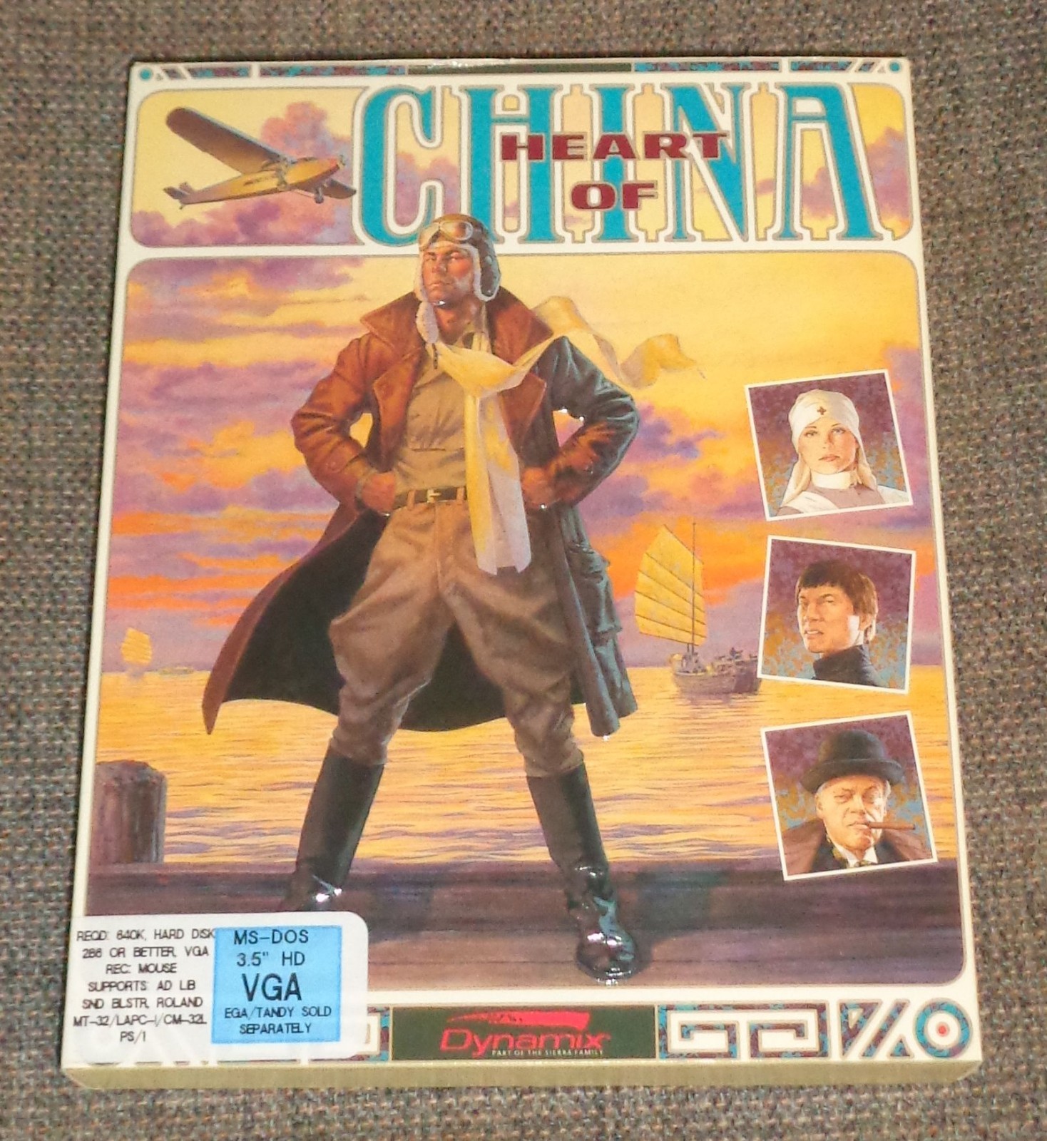 Heart of China – Vintage Sierra/Dynamix Computer PC Game, 256-Color Complete CIB