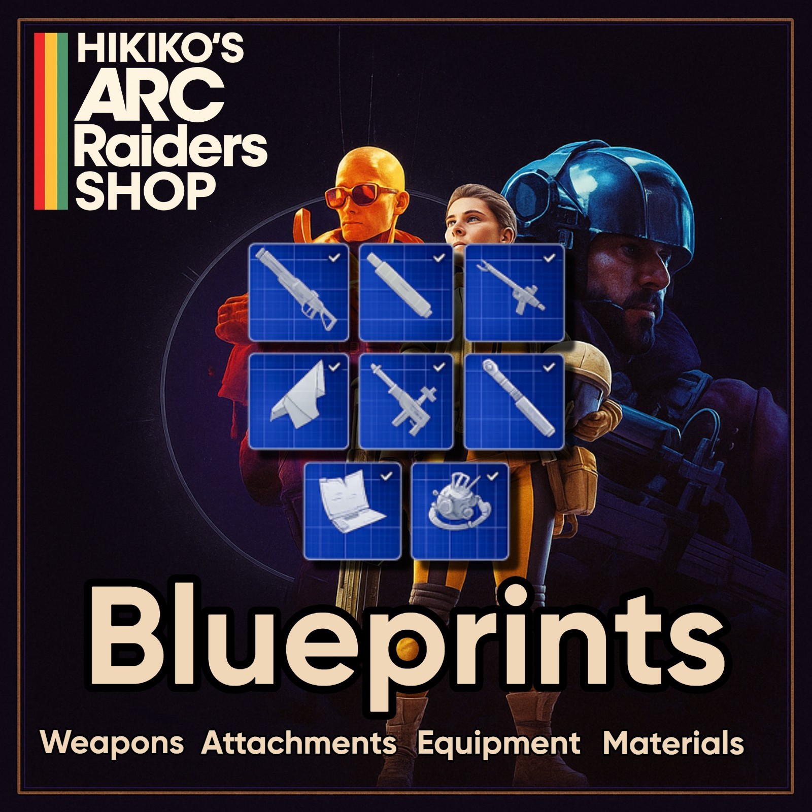 ARC Raiders | Blueprints | Weapons | Attachments | Equipment | Materials⚡