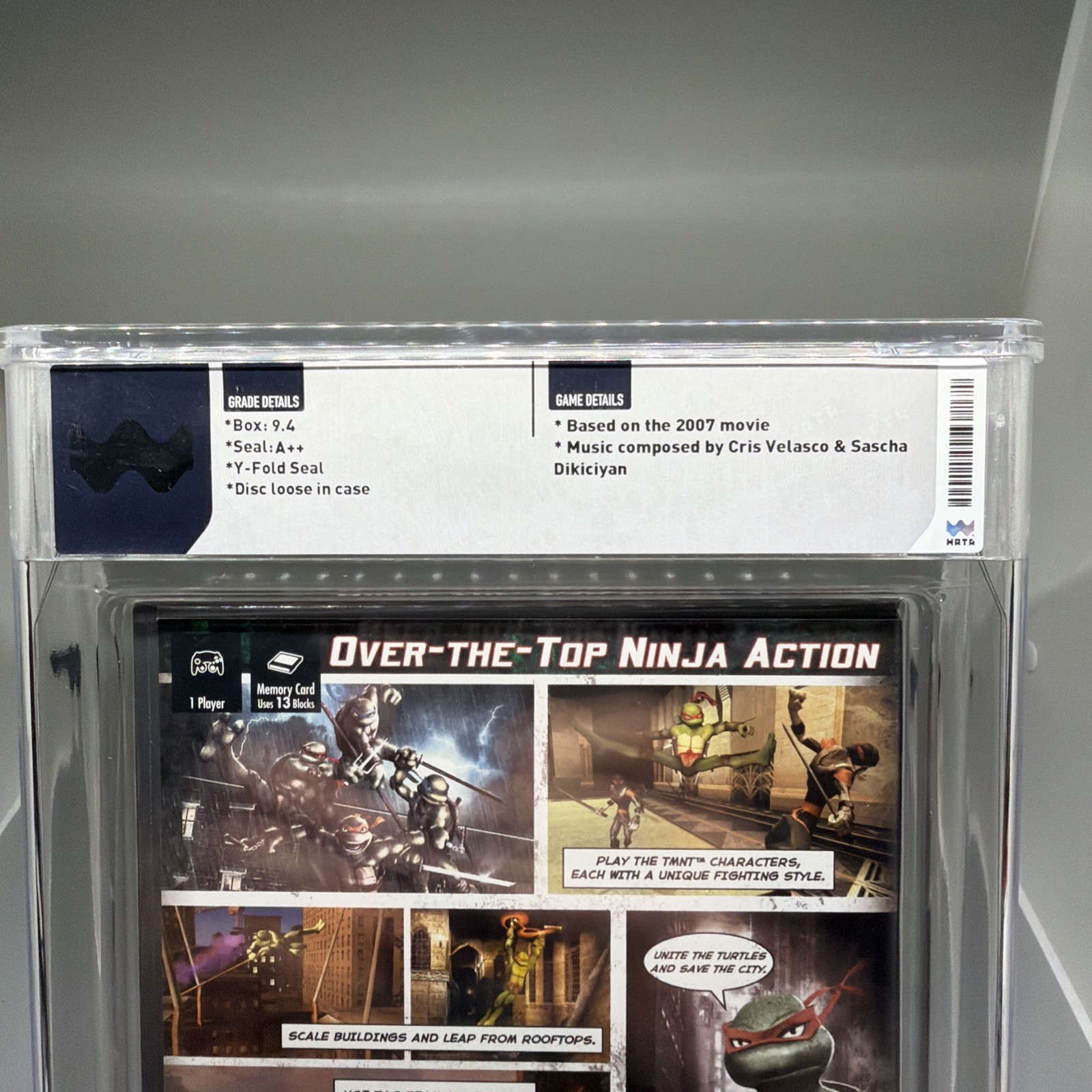 WATA TMNT GameCube Graded 9.4 A++ Nintendo Brand New Sealed TMNT Graded Gamecube