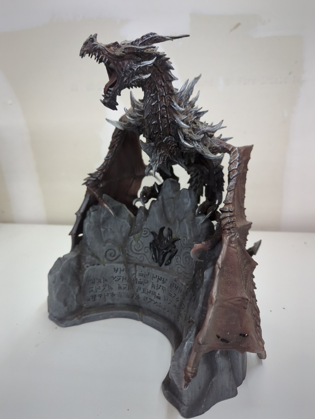 Skyrim Alduin Dragon Statue & Base Bethesda 2011 Limited Collector’s Edition