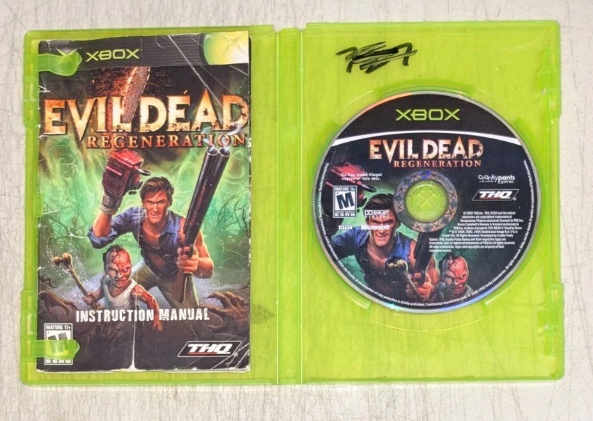 Evil Dead: Regeneration (Xbox) Game Disc, Manual, Case