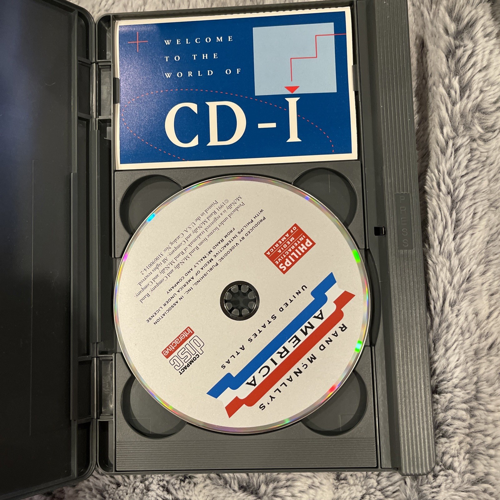 Rand McNally’s America: US Atlas Philips CD-I CDI Long Box Dustcover 1991