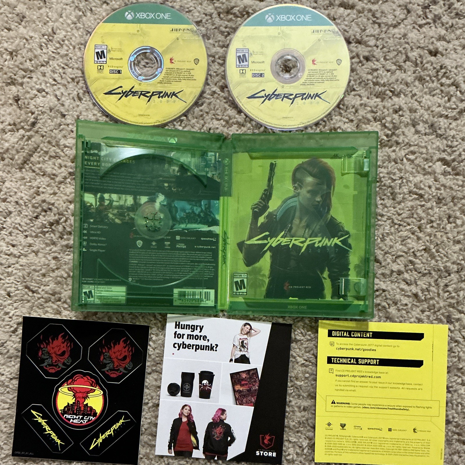 Warner Bros. Cyberpunk 2077 Xbox One 2 Discs M NTSC-U/C 2020 w/ Case