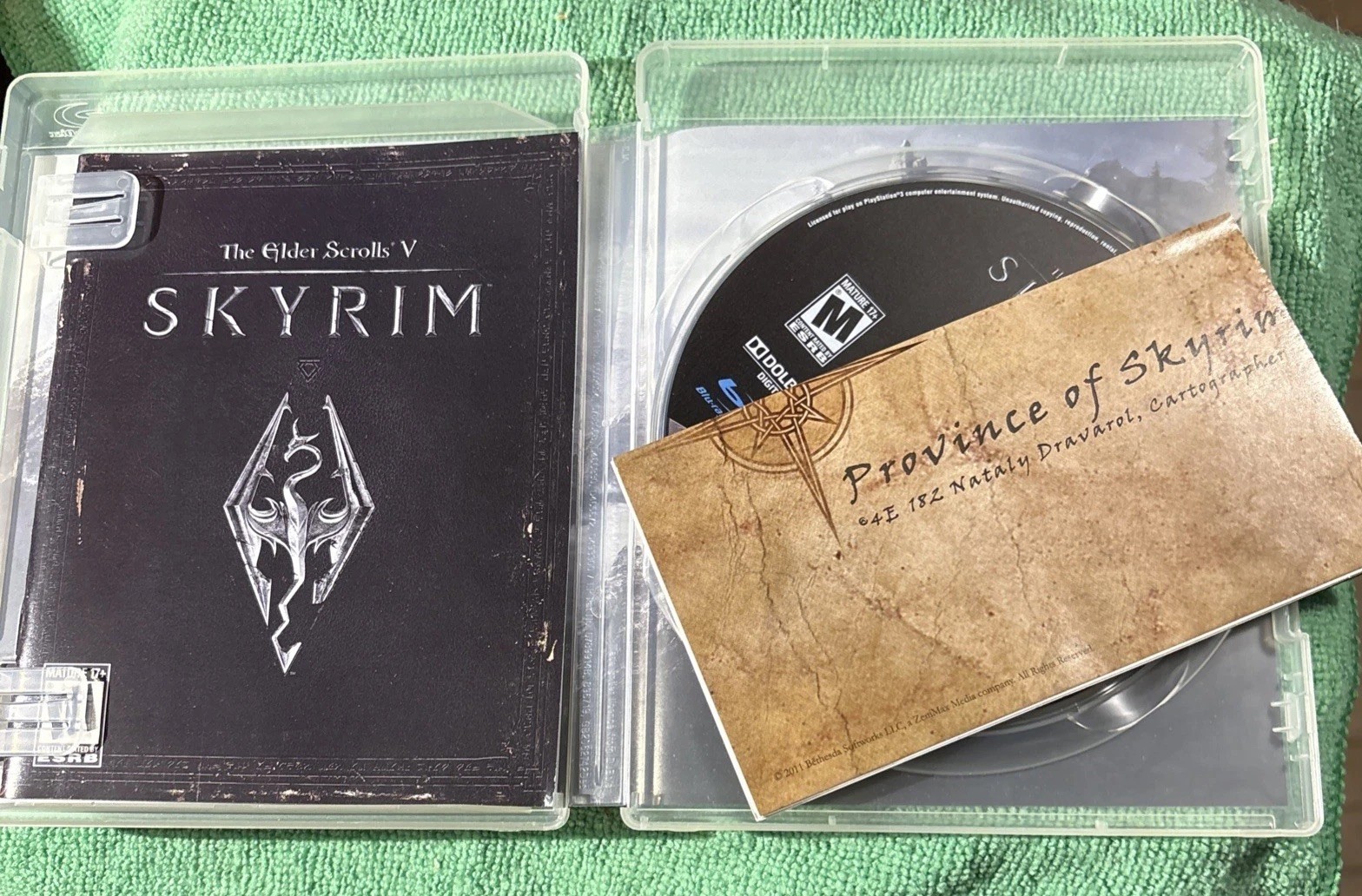 Skyrim PS3 Original Release + Manual + Map and Tested!!