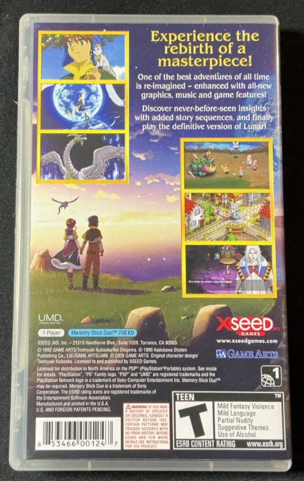 **PSP Lunar: Silver Star Harmony Limited Edition-Free Shipping **