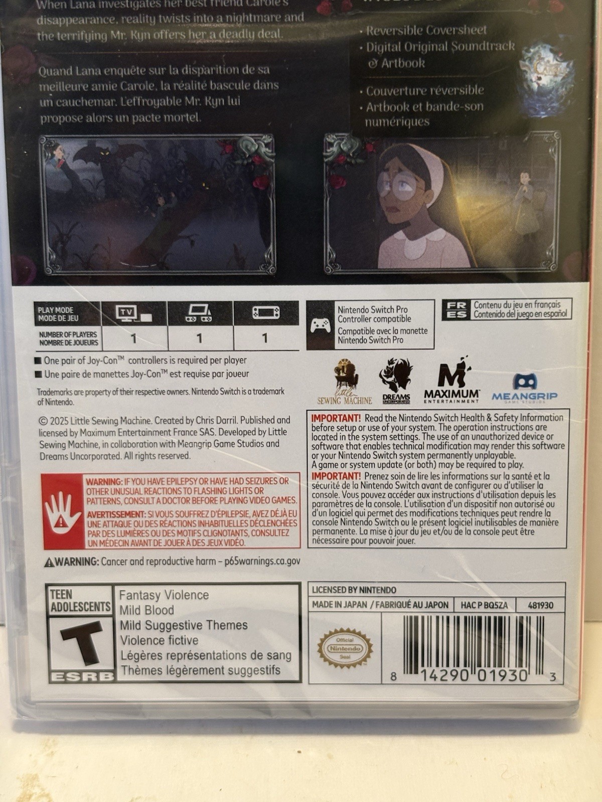 Bye Sweet Carole – Nintendo Switch (Brand New & Factory Sealed) Physical Edition