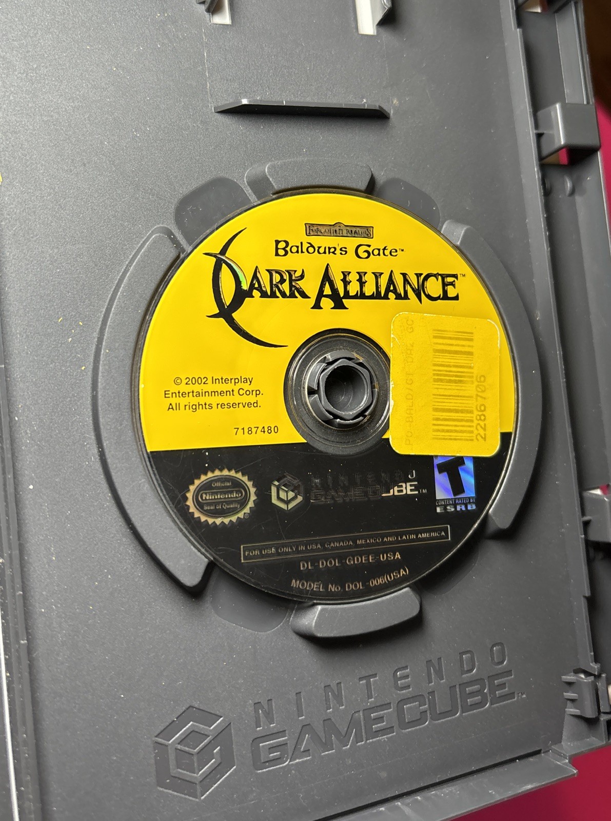 Baldur’s Gate: Dark Alliance (Nintendo GameCube, 2002) No Manual RARE Tested