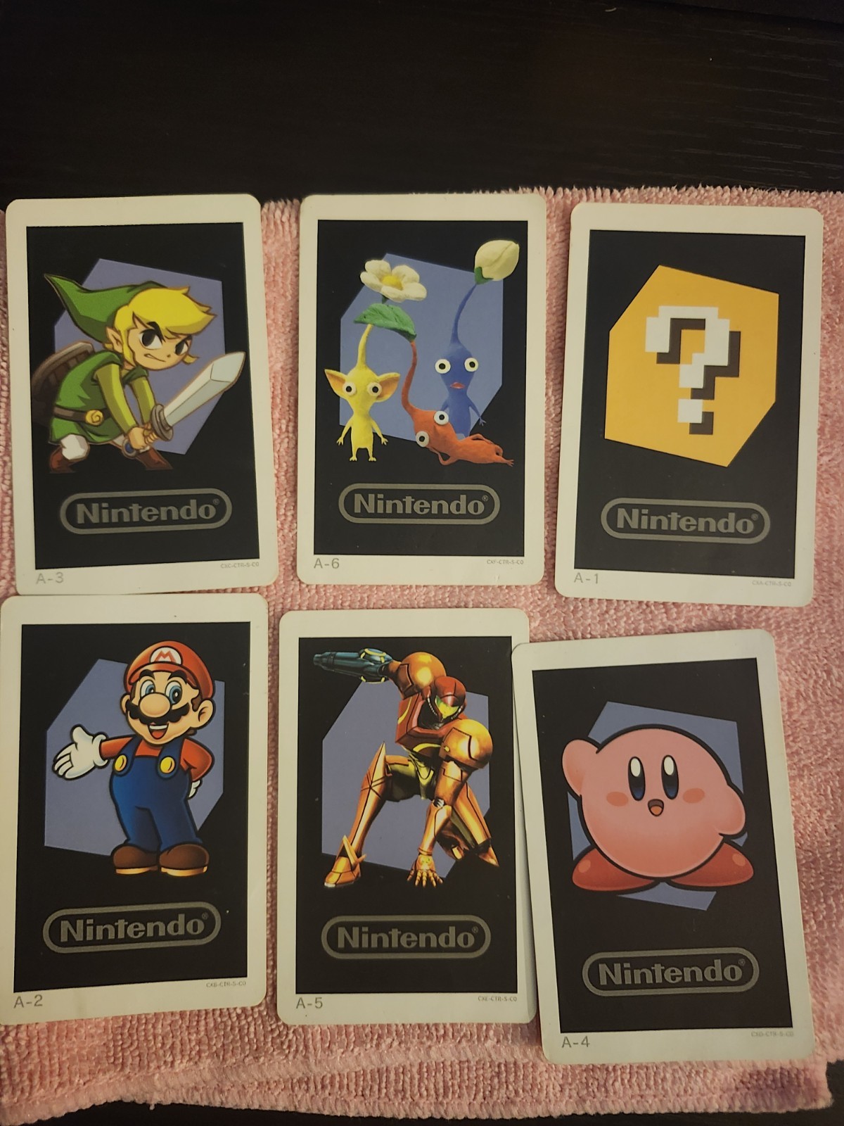 Nintendo 3DS AR Cards Full Set of 6 Mario, Link, Kirby, Metroid, Pikmin