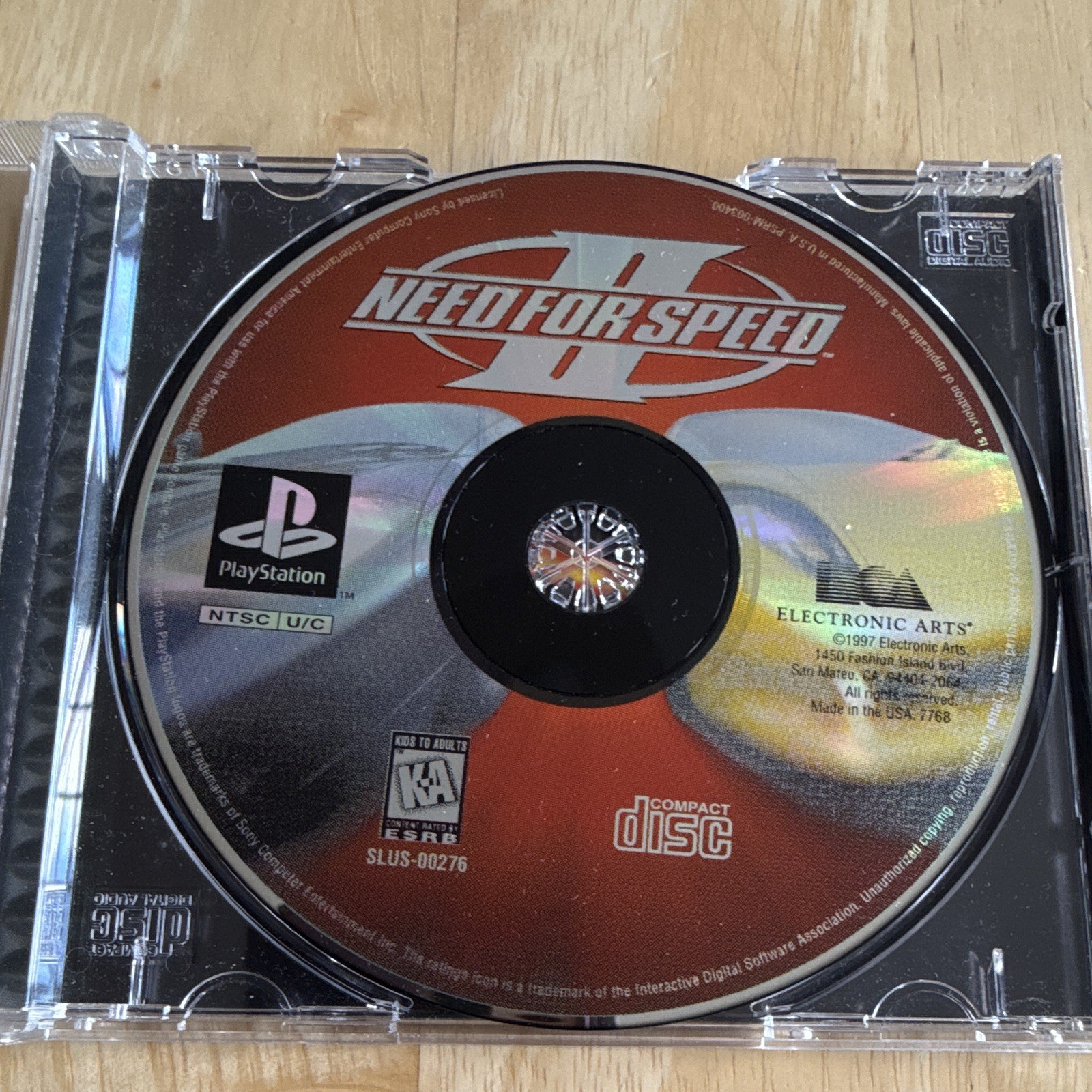 Need for Speed II PS1 KA NTSC-U/C (US/CA) 1997 Racing 2P Complete w/Manual