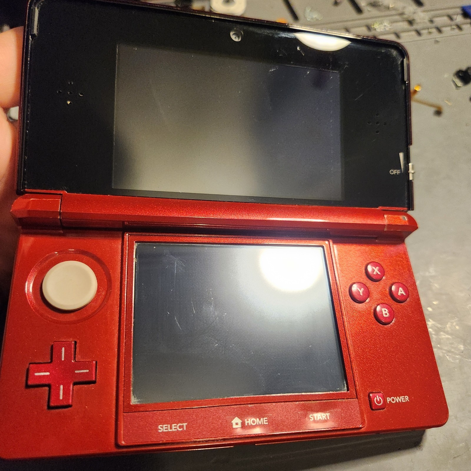 Nintendo 3DS Handheld Game Console Flame Red