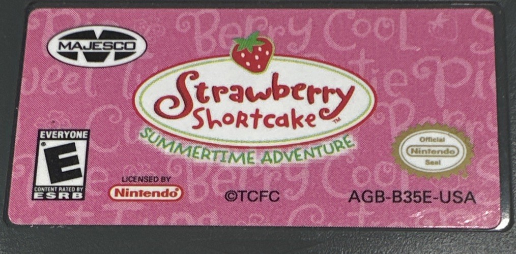 Strawberry Shortcake Summertime Adventure Nintendo Game Boy Advance GBA Tested