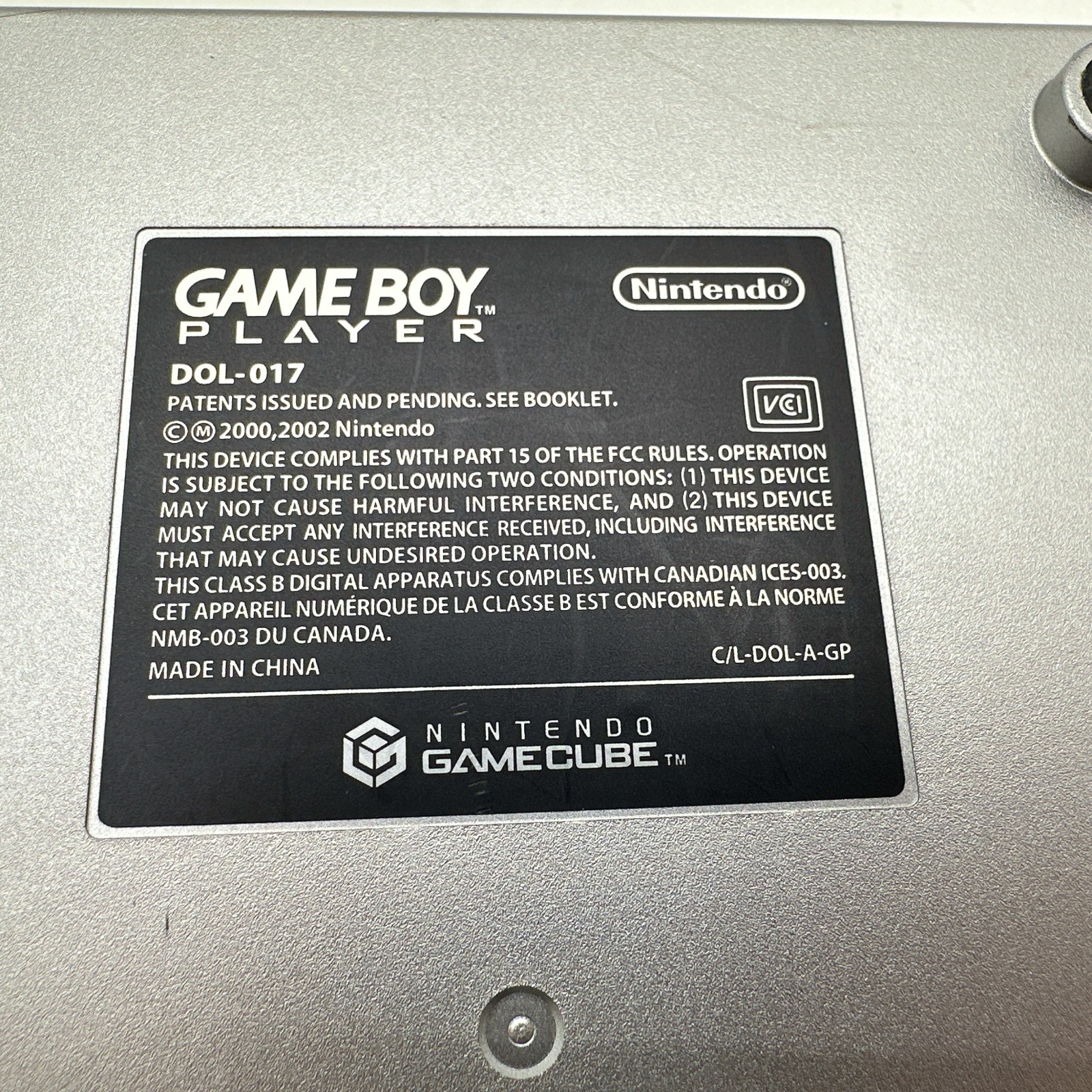 Nintendo GameCube Game Boy Player Silver DOL-017 Adapter Gameboy Japan Tested