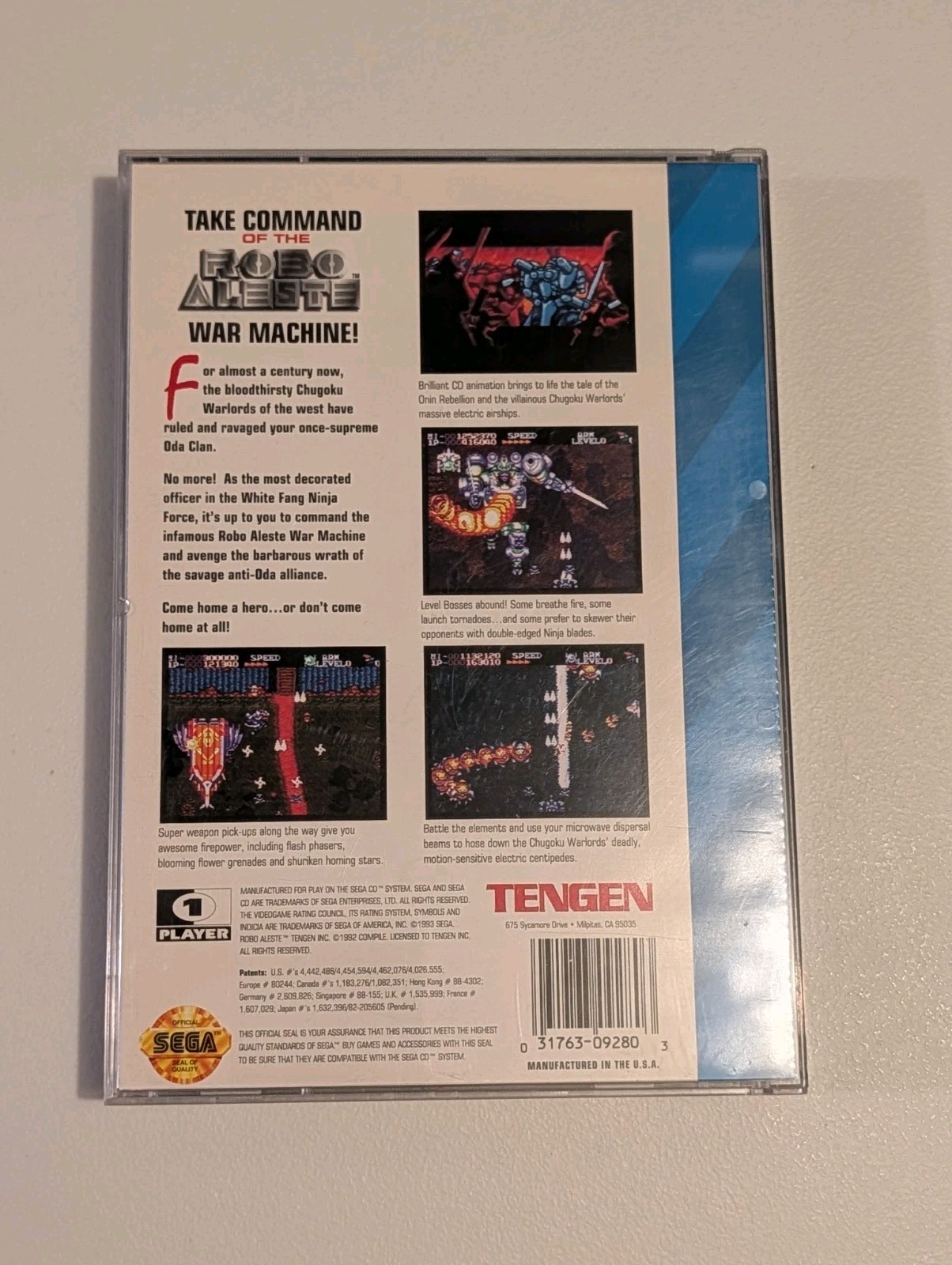 Robo Aleste (SEGA CD) Complete In Box CIB Very Good Condition Reg Card Intact