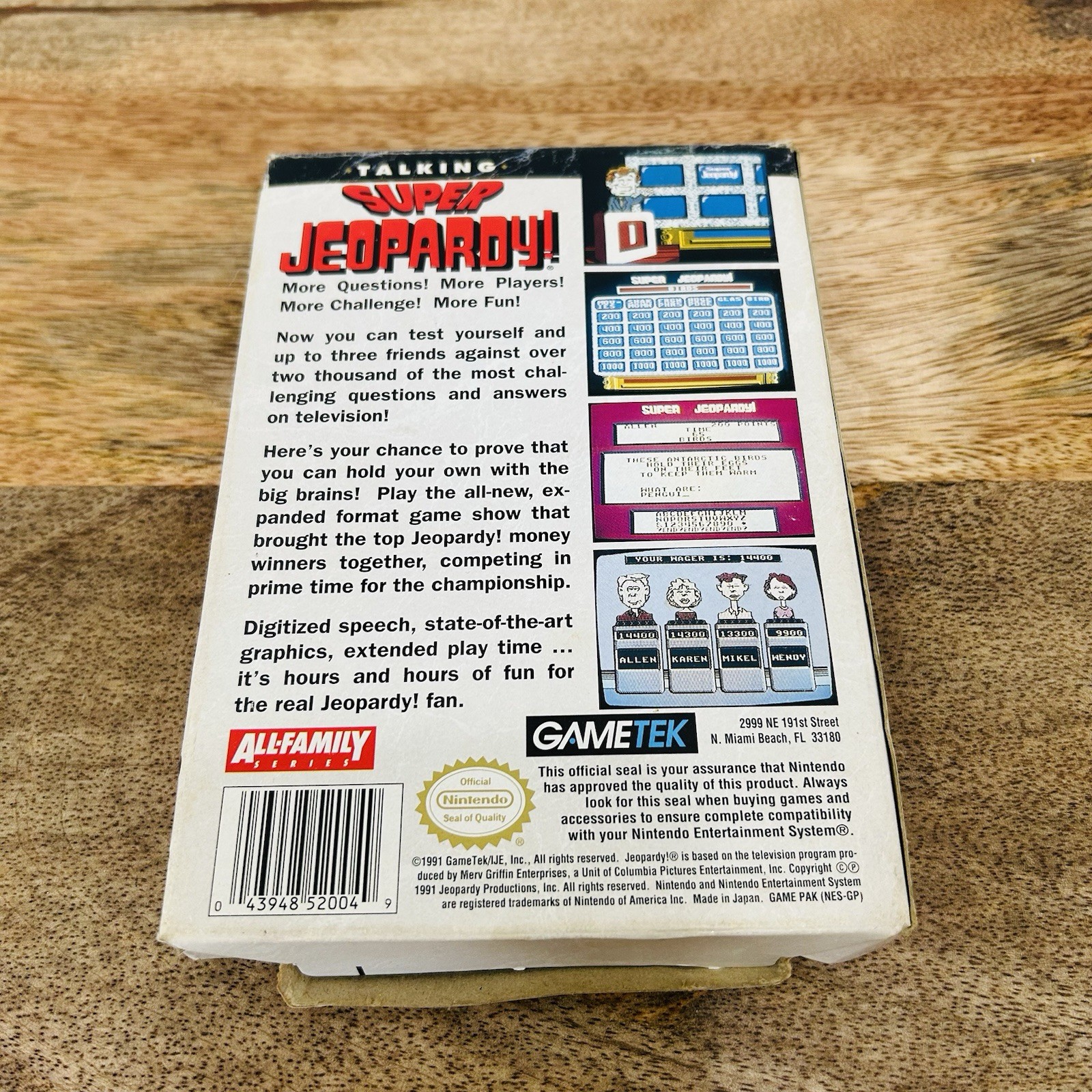 Talking Super Jeopardy NES Good Condition Vintage Collectible In Box
