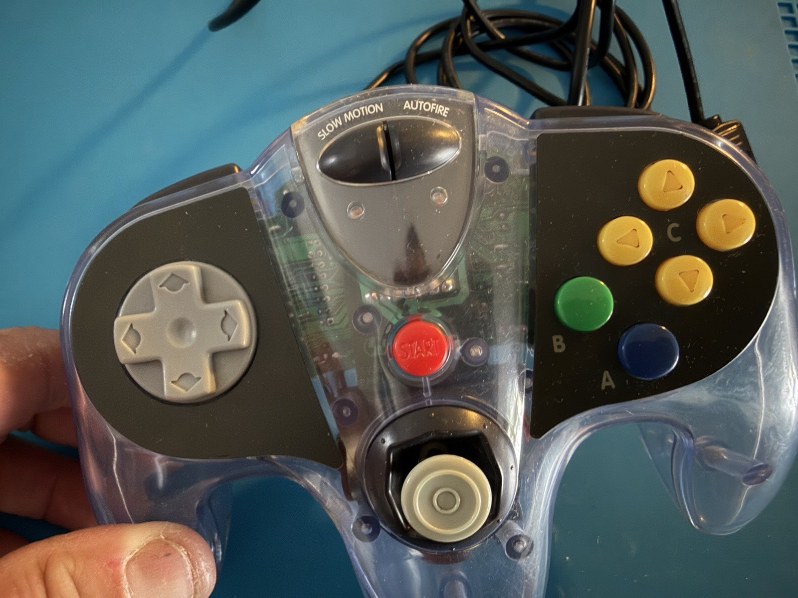 Vintage InterAct SharkPad Pro Clear SV-362 Controller for Nintendo 64 Untested