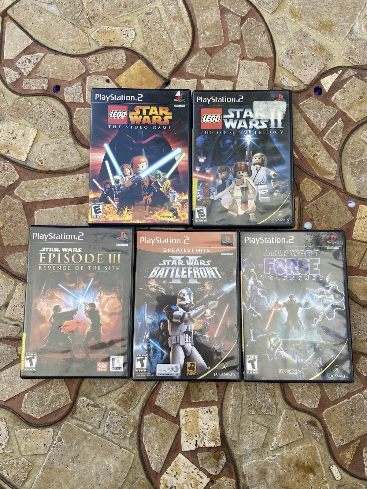 PS2 Slim Console Bundle 50 Games 3 Controllers Multitap Tested Works Great