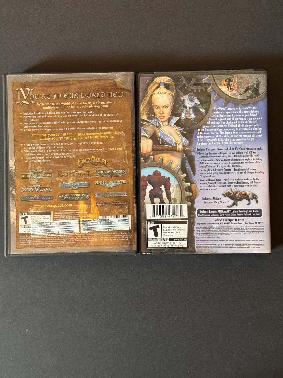 Everquest x2 PC Game Complete Titanium Edition, Secrets Of Faydwer W/Poster