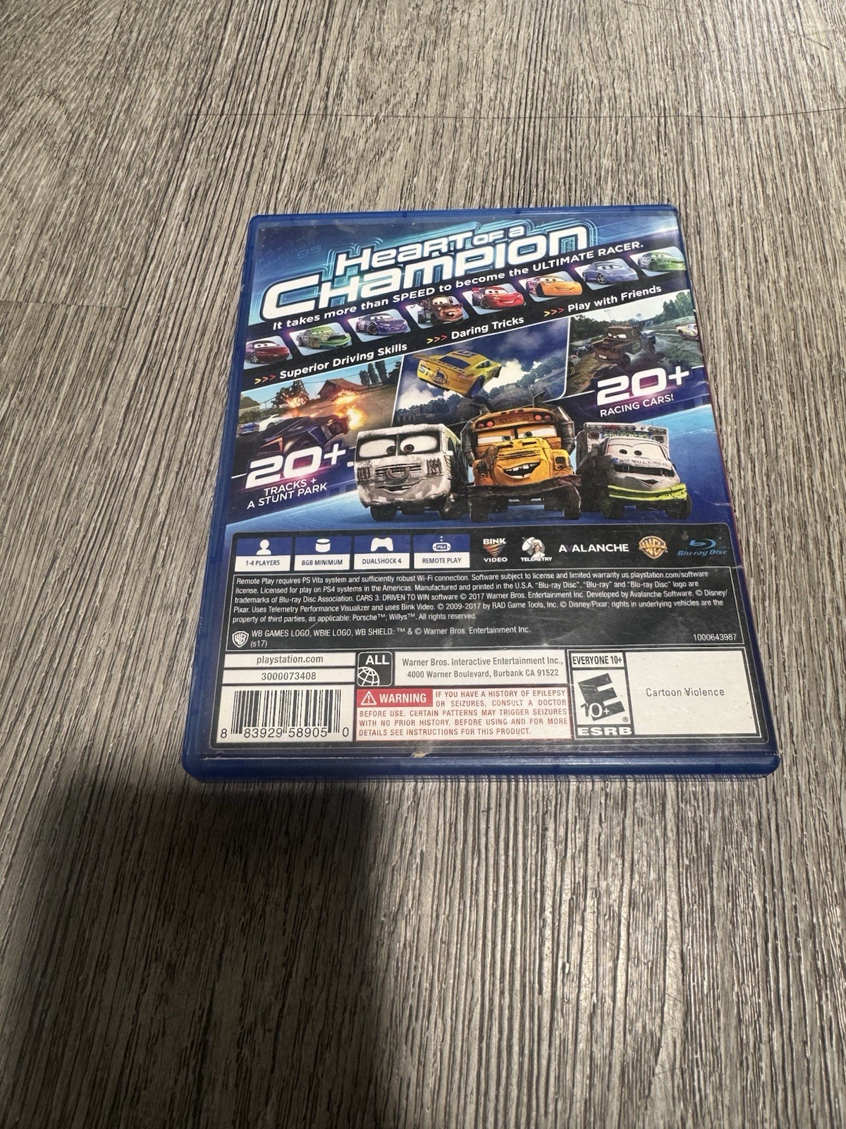 Cars 3: Driven to Win Sony PlayStation 4 Racing Game