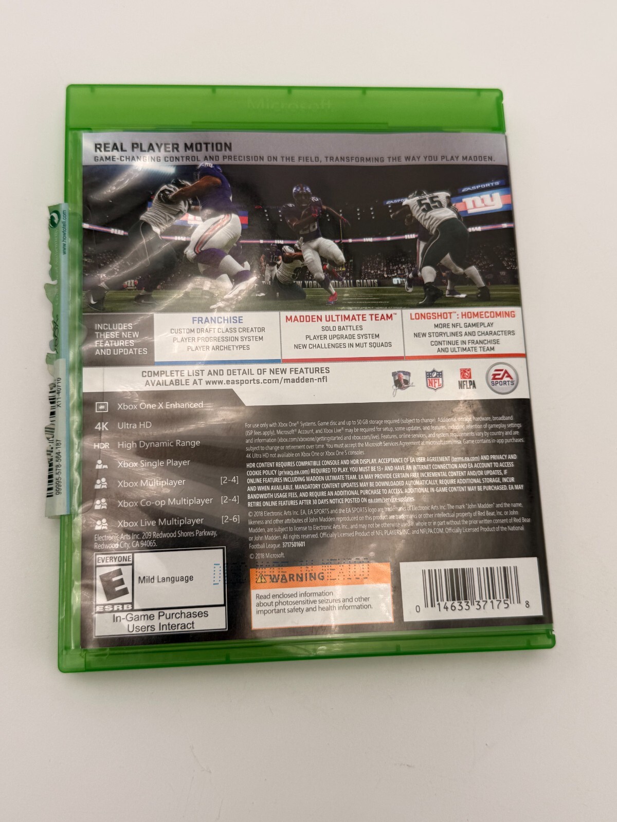 Madden NFL 19 (Xbox One) – Complete with Case & Disc