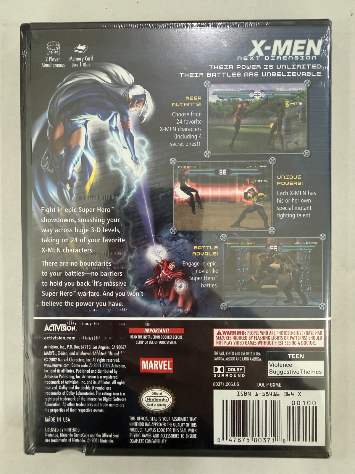 Gamecube – X-men: Next Dimension – New – Factory Sealed
