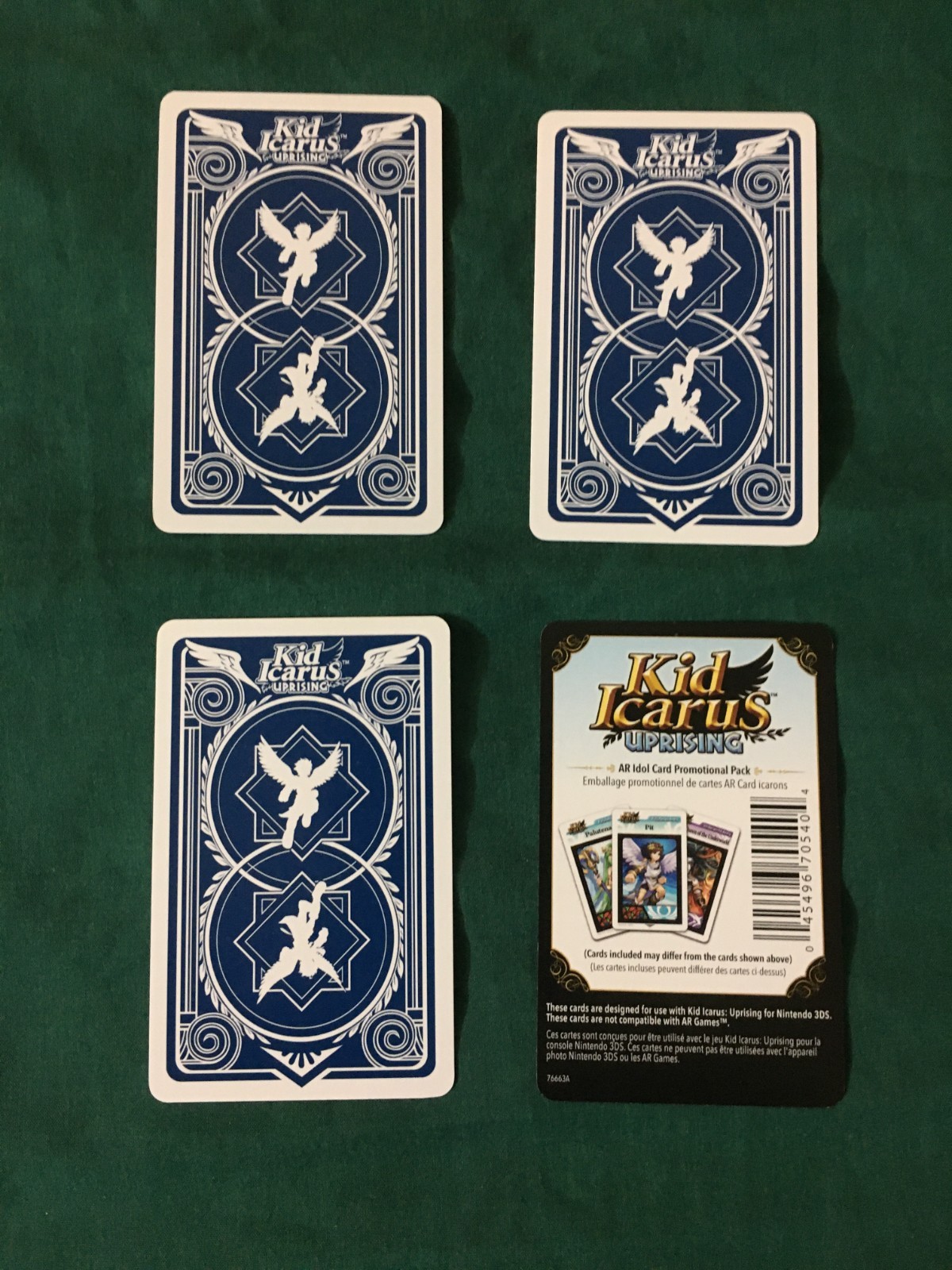 Kid Icarus Uprising 3DS AR Idol Cards Club Nintendo Promo Palutena Rare