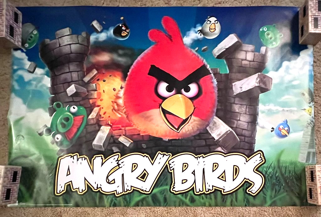 Rolled Angry Birds 2011 Game Poster 22.5×34 Video Game App