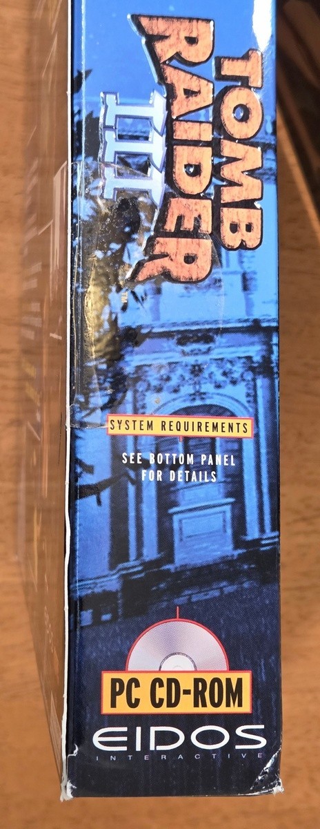 New Sealed Tomb Raider III Adventures Lara Croft EIDOS Trapezoid PC Big Box Game