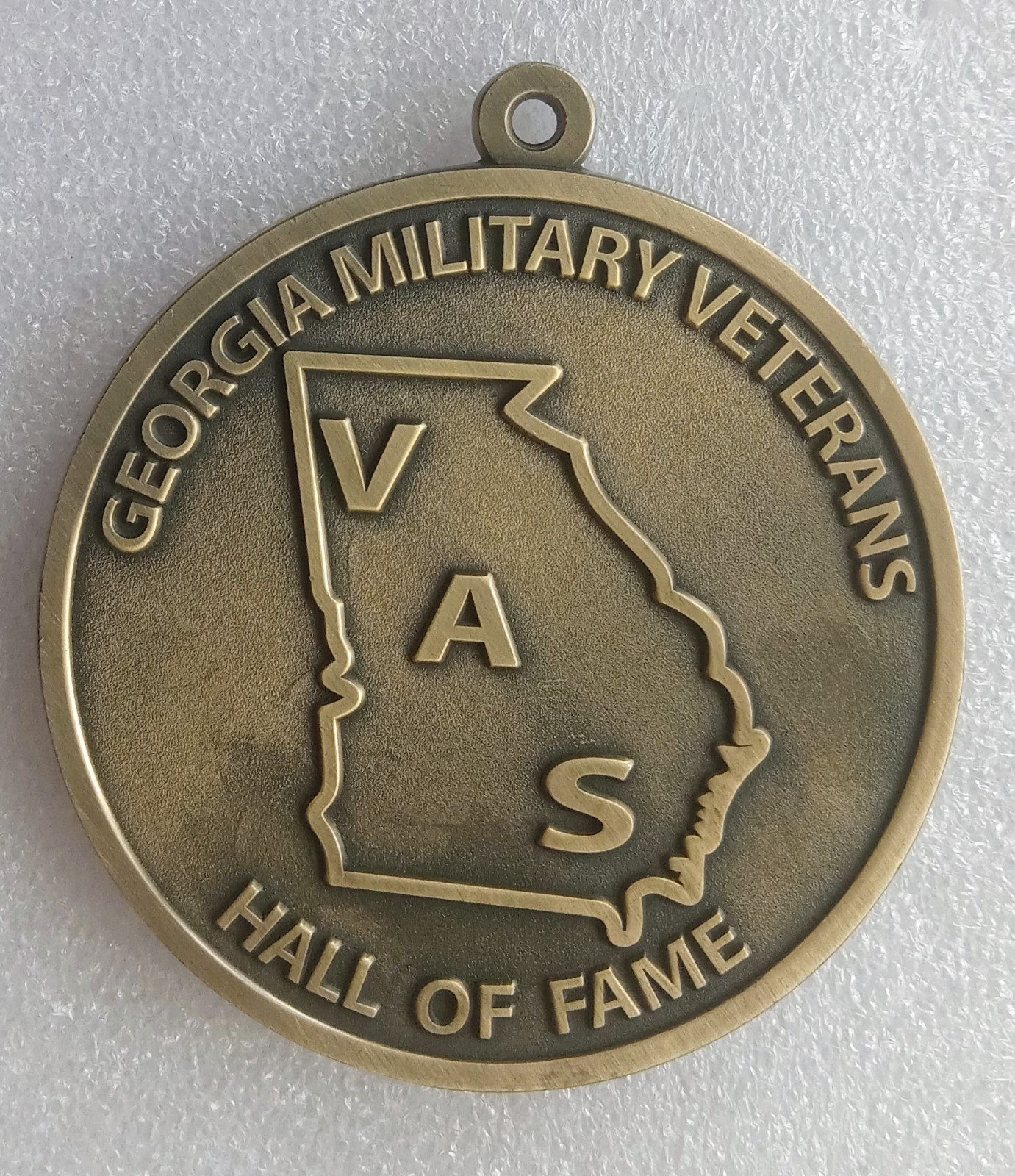 GEORGIA MILITARY VETERANS HALL of FAME CHALLENGE COIN medal US Army Navy Marines