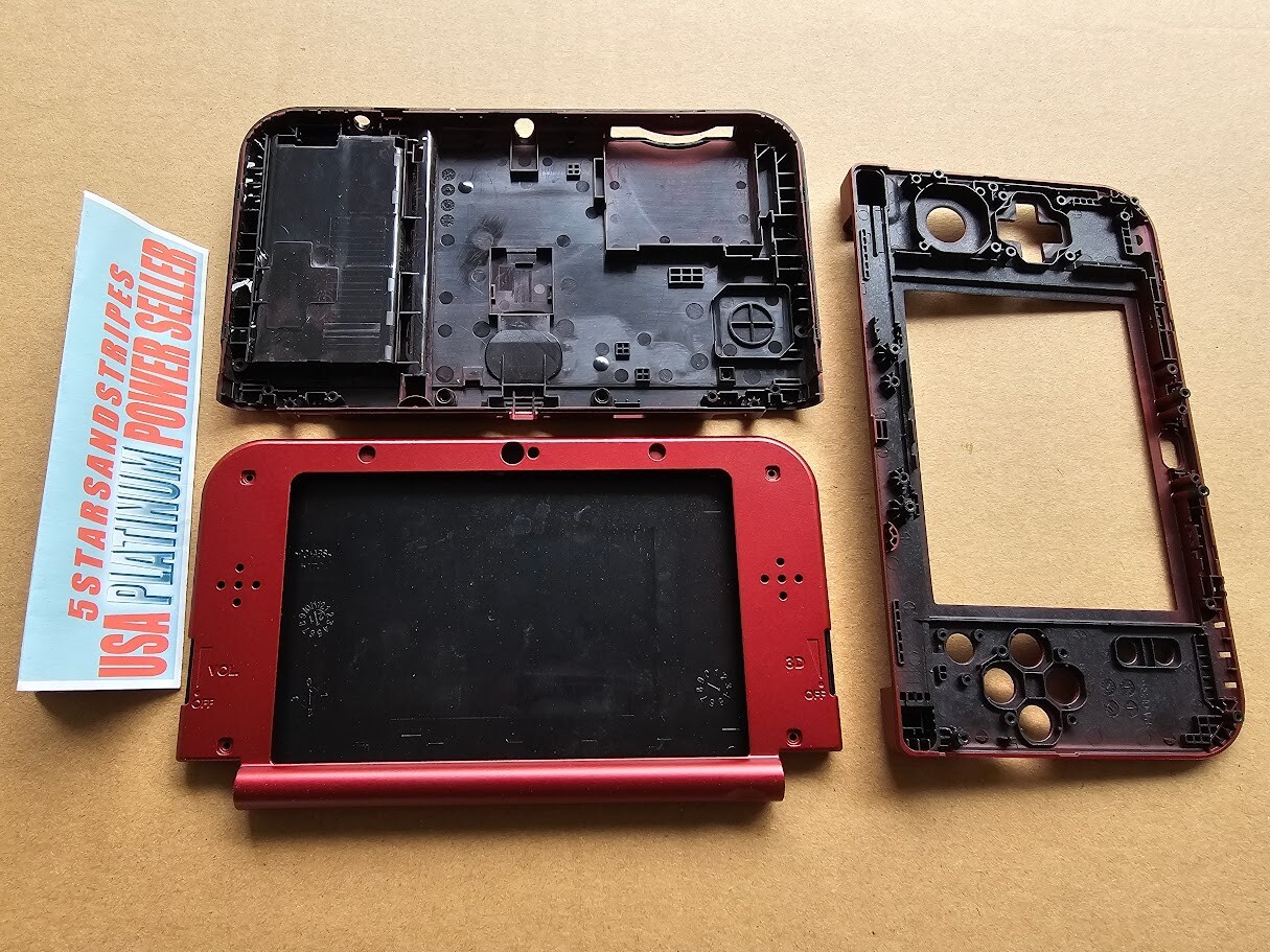 FULL HOUSING Top & Battery Cover Shell Case FOR NINTENDO NEW 3DS XL NEW3DSXL RED