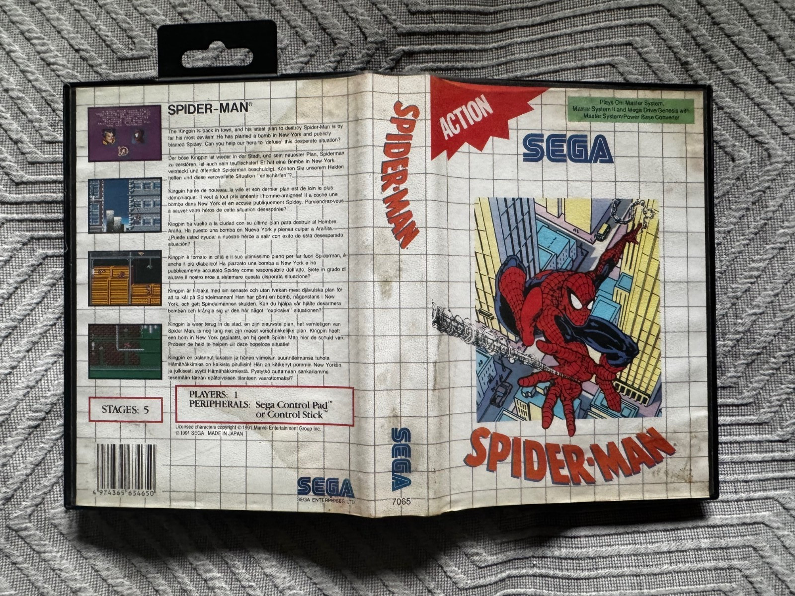 Master System SPIDER-MAN Game PAL REGION FREE *(Works on US Consoles)*