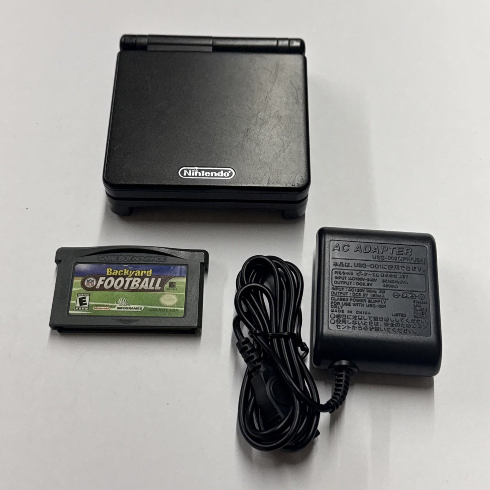 GBA – Nintendo GameBoy Advance SP Handheld Console – Onyx Black Tested #2940