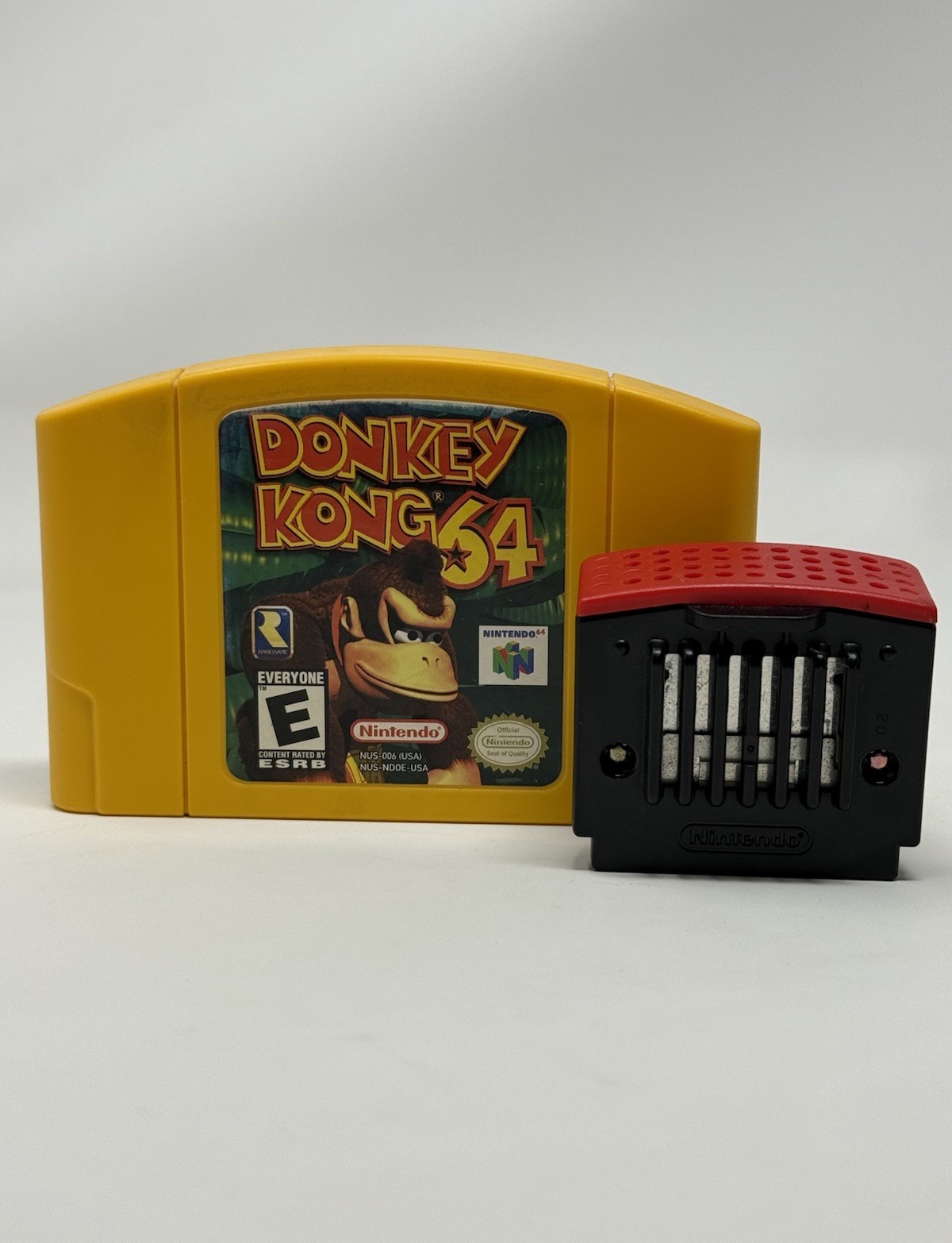 Donkey Kong 64 + OEM Expansion Pack Pak Nintendo 64 N64 Authentic Cleaned Pins