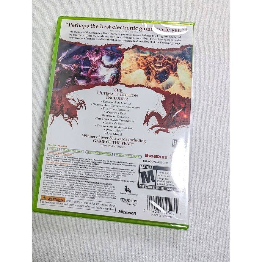 Dragon Age Origins Ultimate Edition Microsoft 360 2010 New Sealed