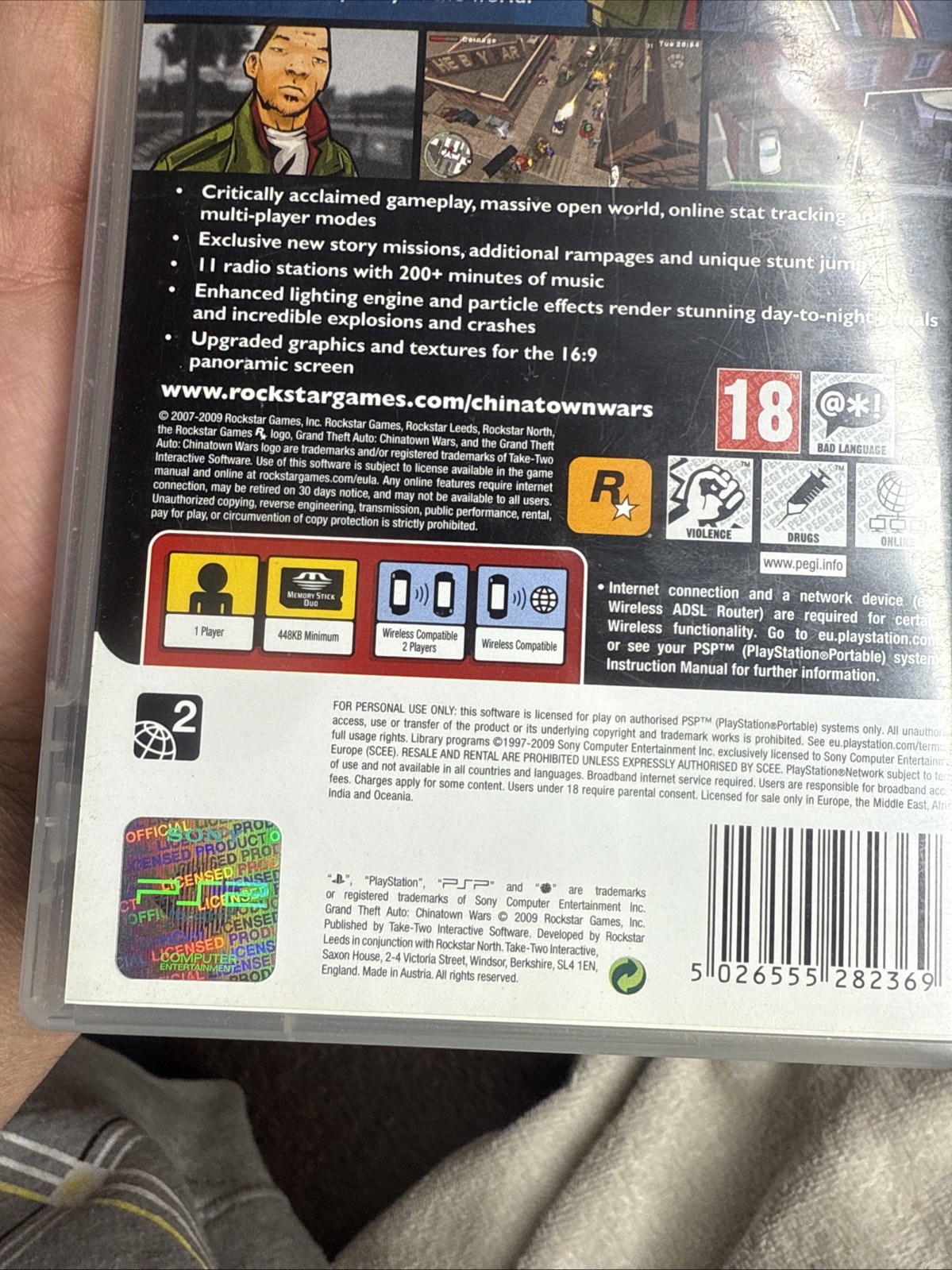 Grand Theft Auto: Chinatown Wars + Map And Manual Sony PSP Super Mint Condition