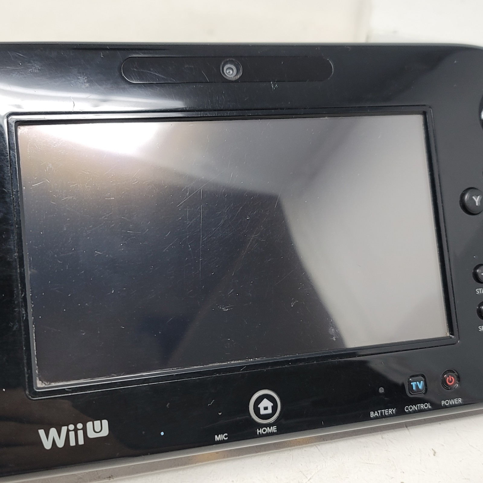 Nintendo Wii U WUP-010 Gamepad Black Damage Screen For Parts Only