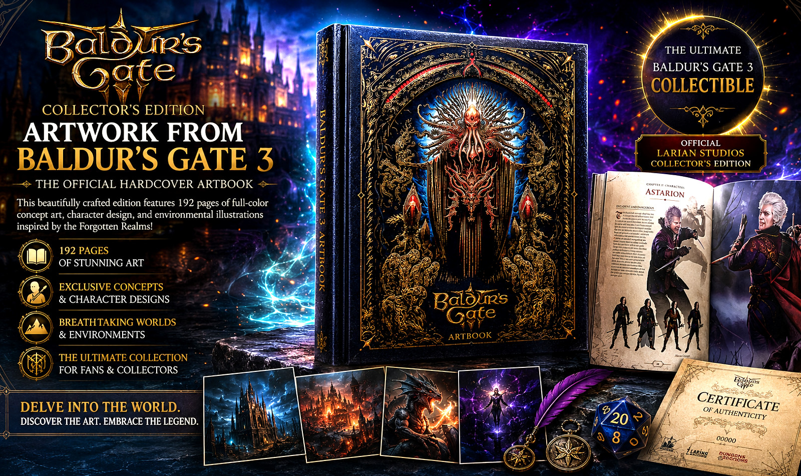 Baldur’s Gate 3 Official Artbook Collectors Edition – Near Mint Condition Sealed
