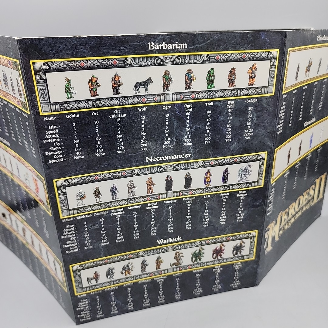 Heroes of Might & Magic III Manual & Heroes II of Might & Magic Card No Game