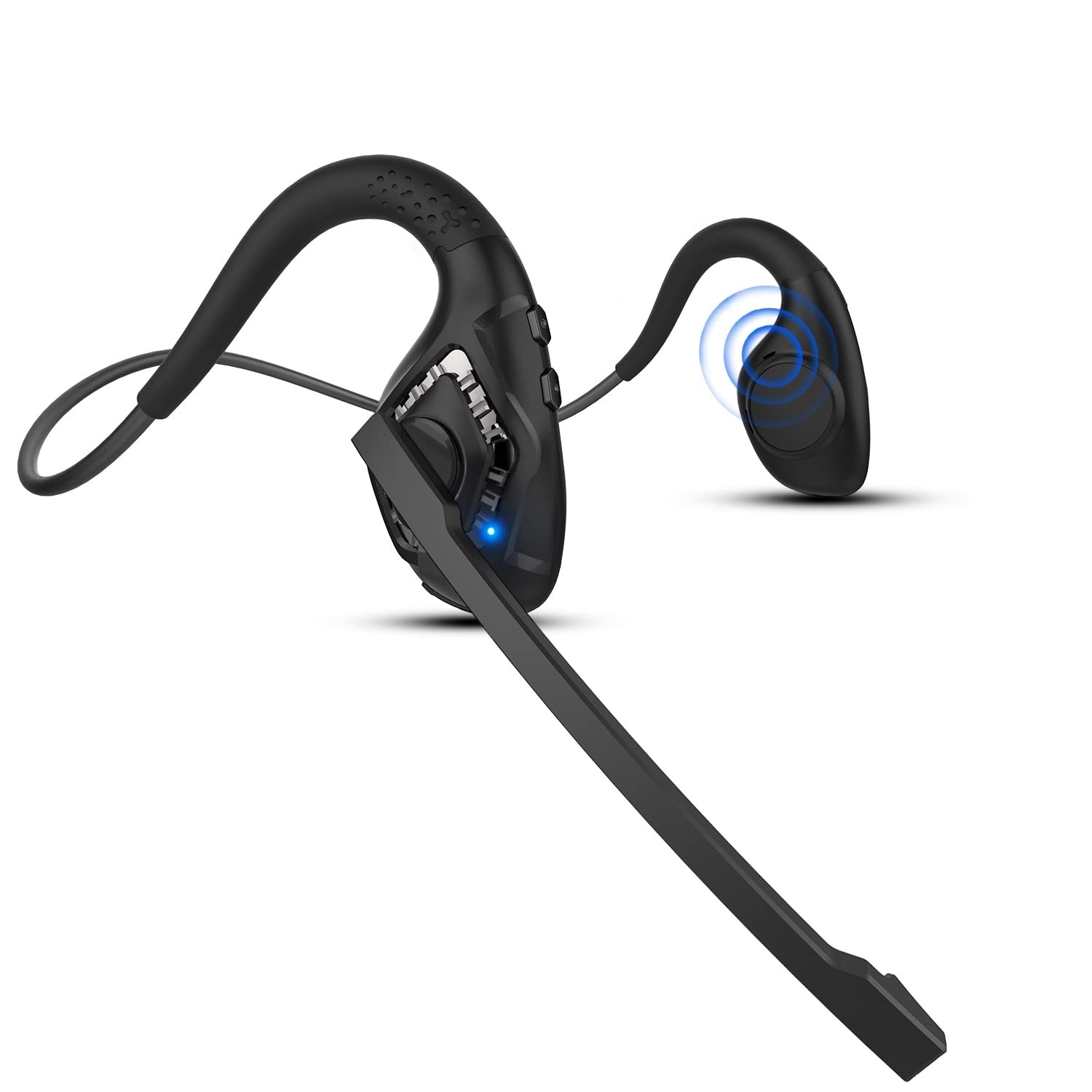Bluetooth 5.3 Headset with Microphone, Open Ear Headphones w/Noise Cancelling…