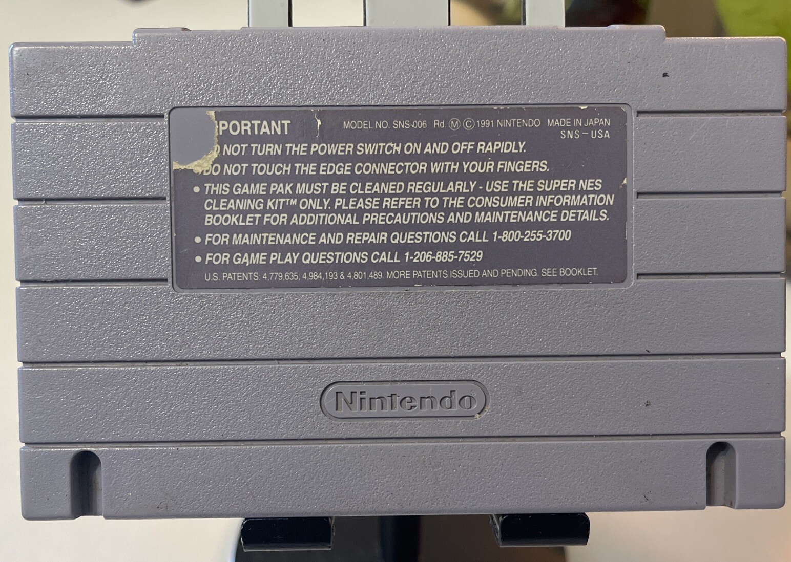 HyperZone Super Nintendo (SNES 1991) Authentic Game Cartridge. Tested