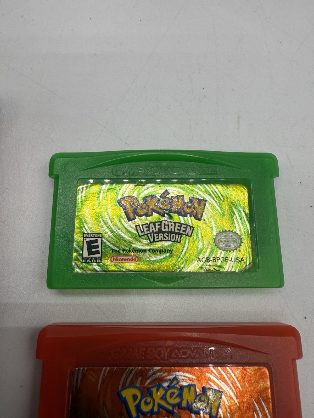 Nintendo Game Boy Advance SP AGS-001 Flame Red With Pokemon Leafgreen & Firered