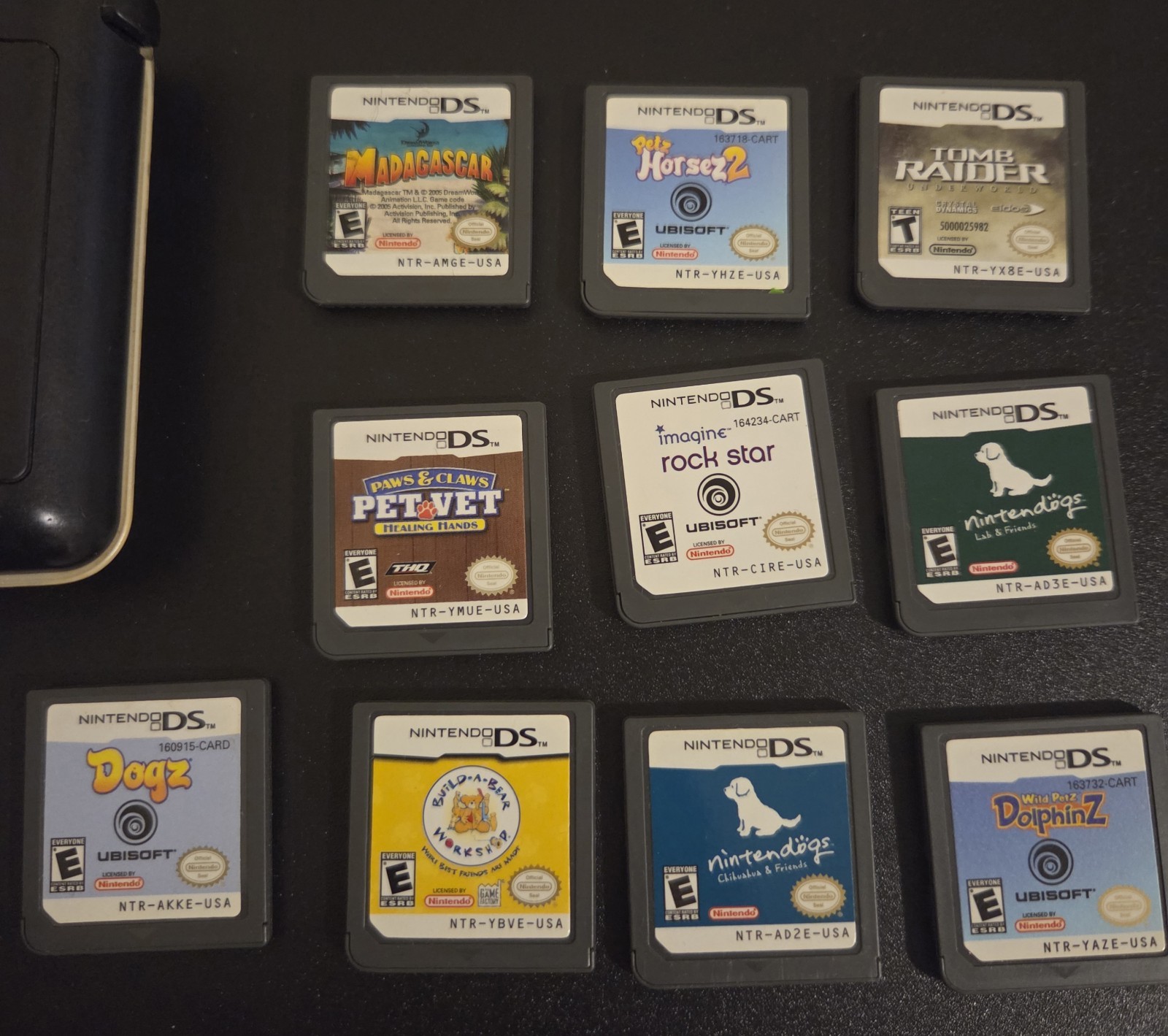 Nintendo DS Original Handheld System Silver, 10 Games Car Charger Working Tested