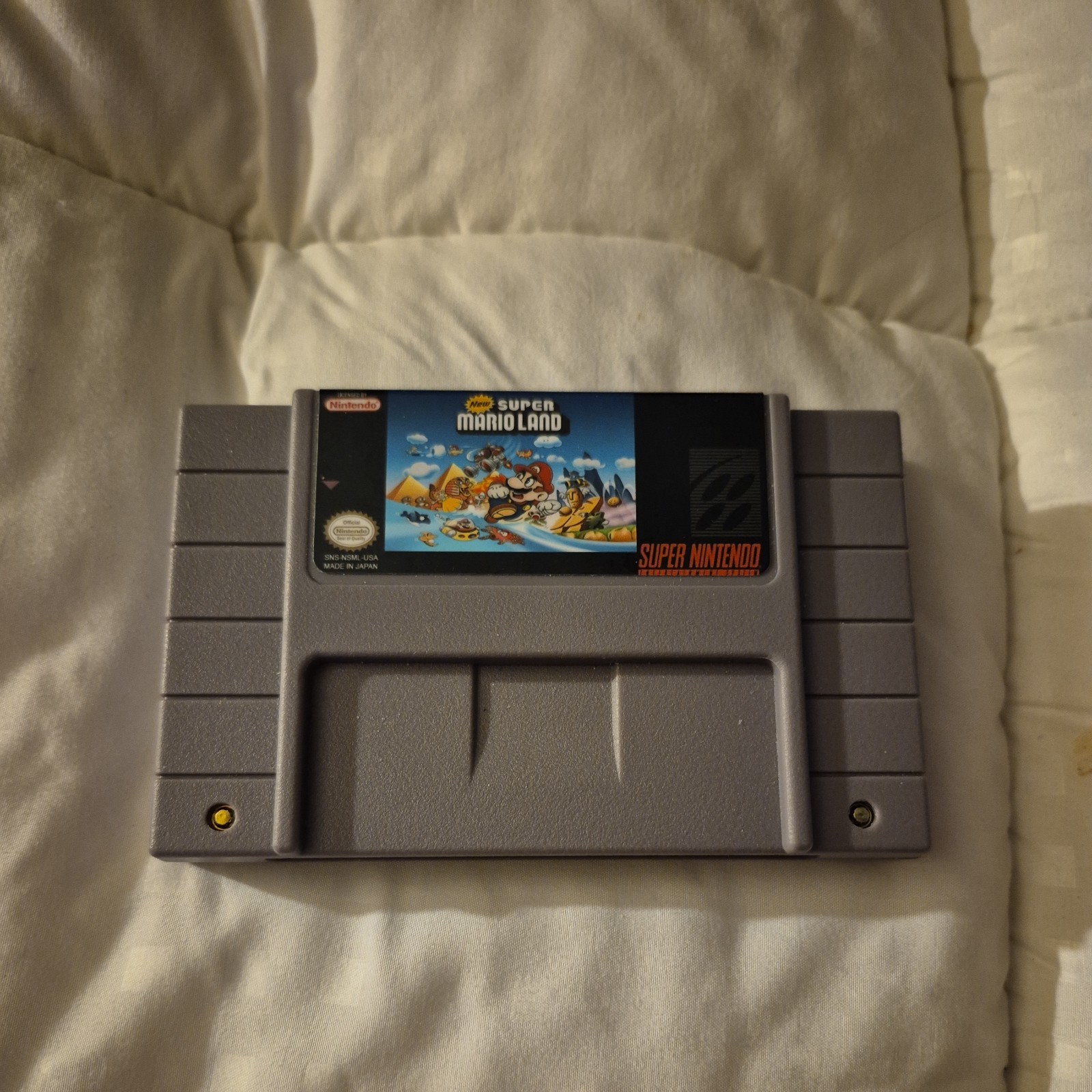 New Super Mario Land for Nintendo Entertainment System SNES Cartridge USA SHIP