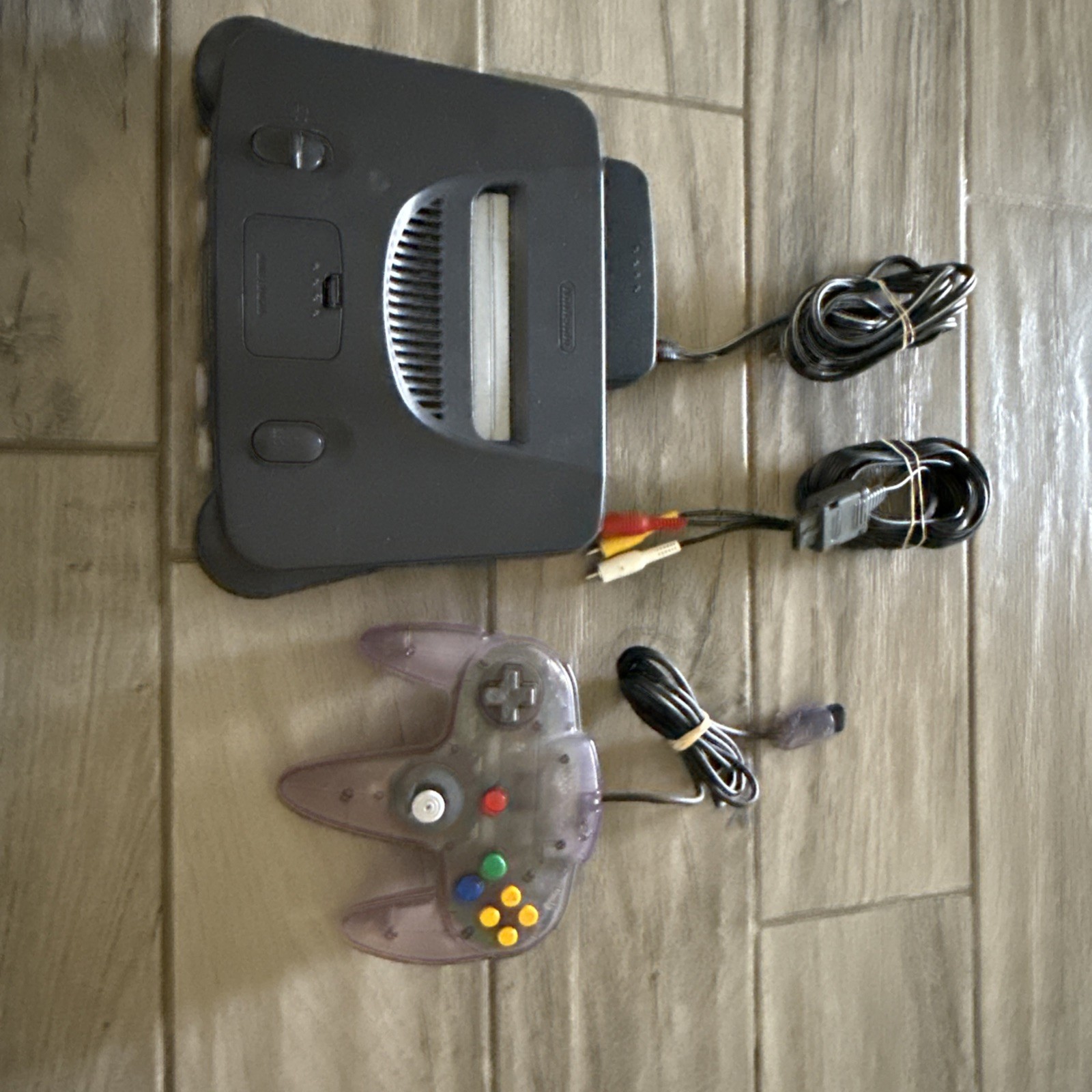 Nintendo 64 N64 Original System Console With 1 Original Controllers & Hook Ups